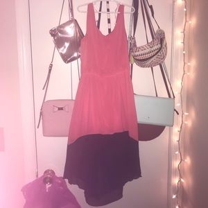 pink semi-formal dress